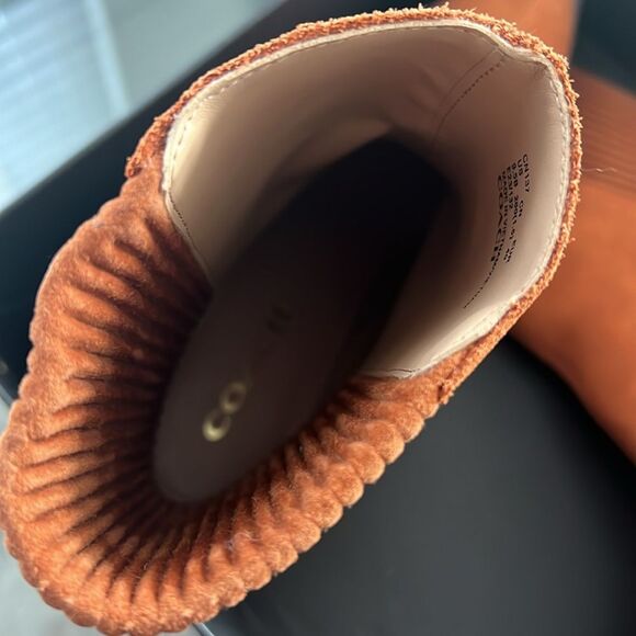 COACH Prestyn Ankle Booties Burnished Amber, Leather Suede, New, Size 9 - Picture 14 of 16